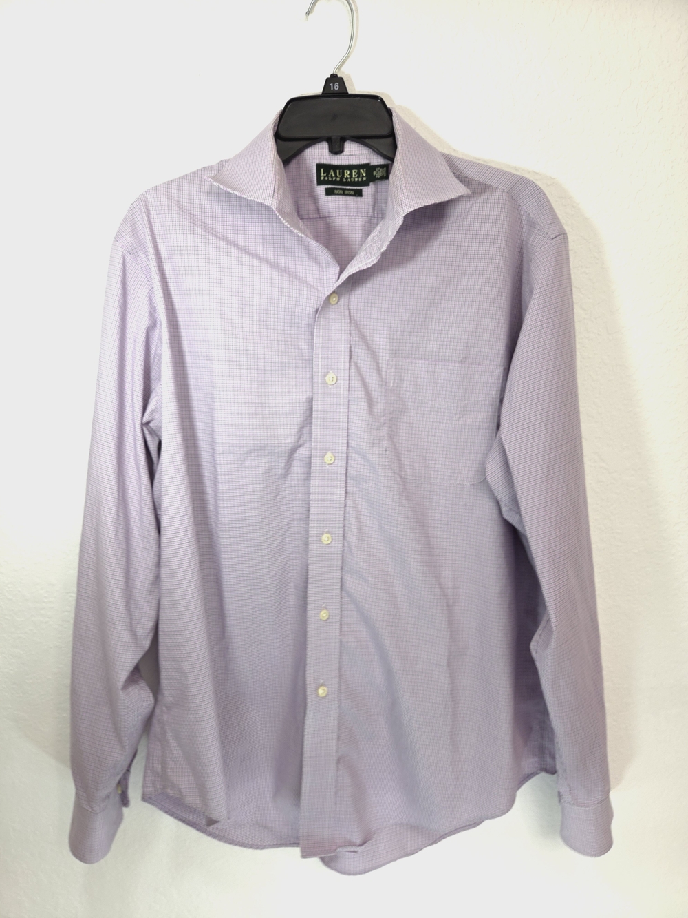 Ralph Lauren Light Lavender Micro-Check Dress Shirt - Men's